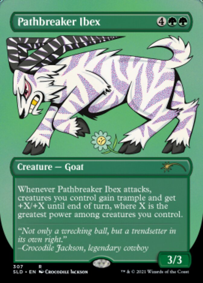 Pathbreaker Ibex (Borderless) (Foil Etched) [Secret Lair Drop Series] | Impulse Games and Hobbies