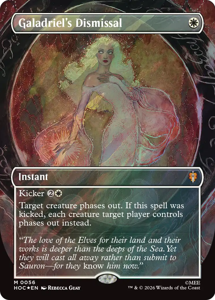 Galadriel's Dismissal (Borderless) (Surge Foil) [The Hobbit: Eternal-Legal] | Impulse Games and Hobbies