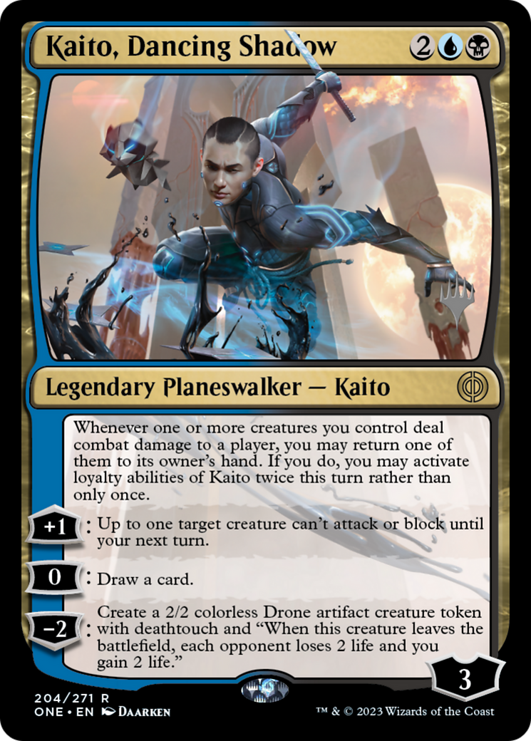 Kaito, Dancing Shadow (Promo Pack) [Phyrexia: All Will Be One Promos] | Impulse Games and Hobbies