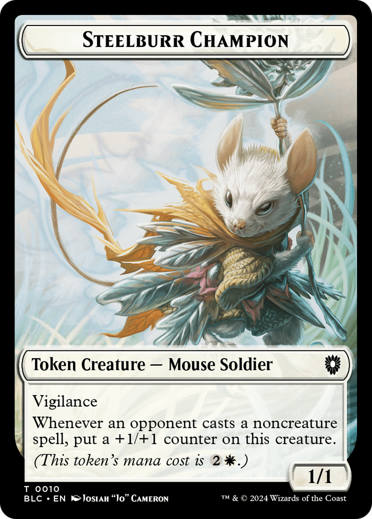 Steelburr Champion // Squid Double-Sided Token [Bloomburrow Commander Tokens] | Impulse Games and Hobbies