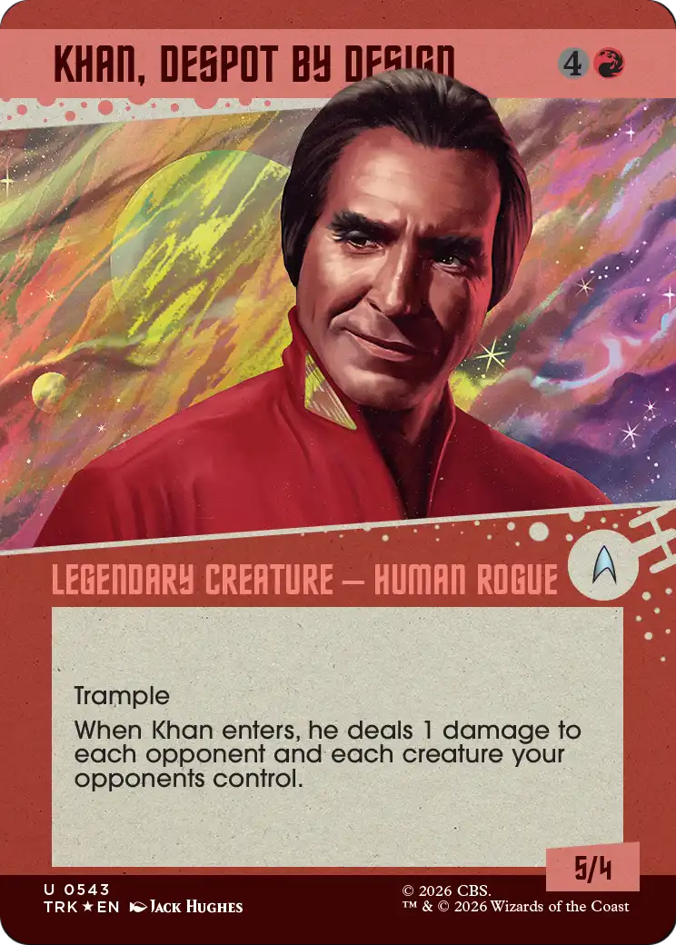 Khan, Despot by Design (Showcase) (Surge Foil) [Star Trek] | Impulse Games and Hobbies