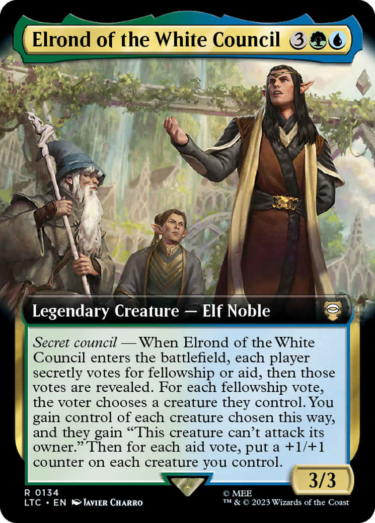 Elrond of the White Council (Extended Art) [The Lord of the Rings: Tales of Middle-Earth Commander] | Impulse Games and Hobbies