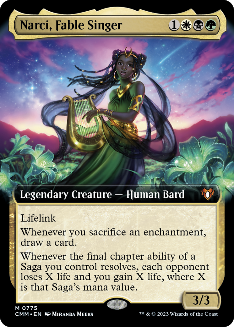 Narci, Fable Singer (Extended Art) [Commander Masters] | Impulse Games and Hobbies