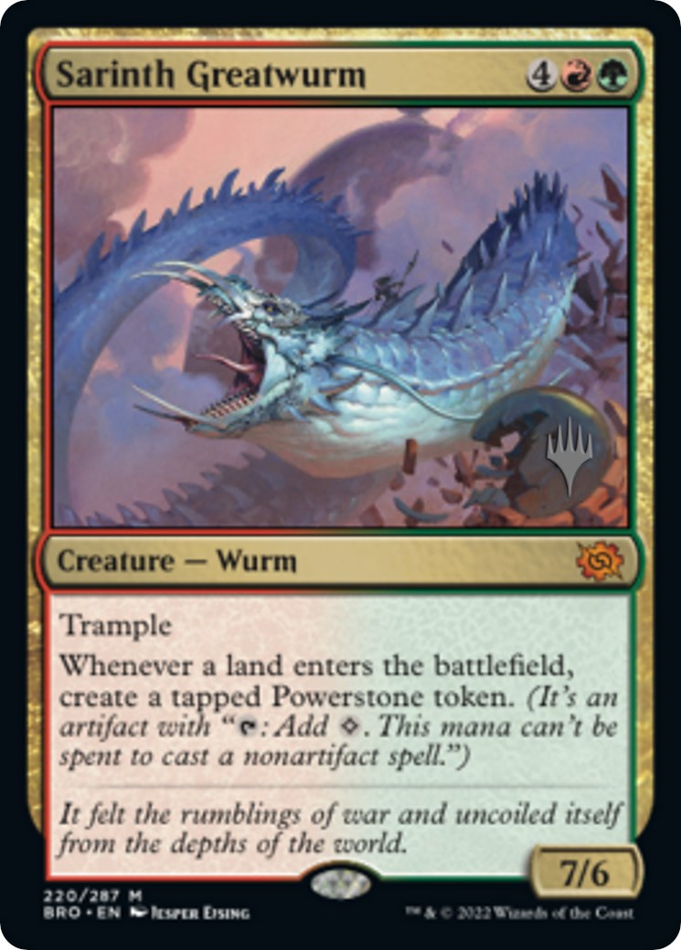 Sarinth Greatwurm (Promo Pack) [The Brothers' War Promos] | Impulse Games and Hobbies