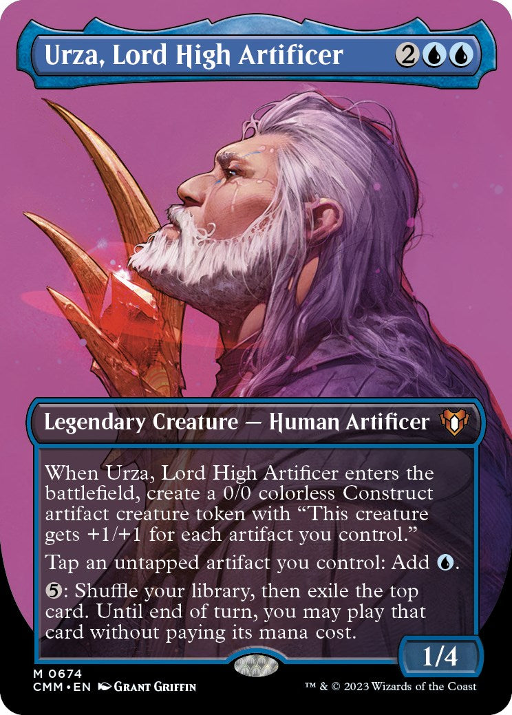 Urza, Lord High Artificer (Borderless Profile) [Commander Masters] | Impulse Games and Hobbies