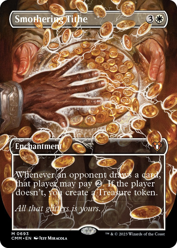 Smothering Tithe (Borderless Alternate Art) [Commander Masters] | Impulse Games and Hobbies