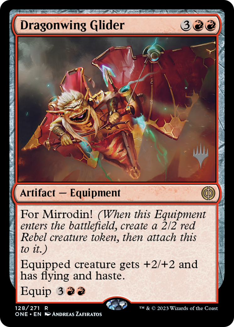Dragonwing Glider (Promo Pack) [Phyrexia: All Will Be One Promos] | Impulse Games and Hobbies