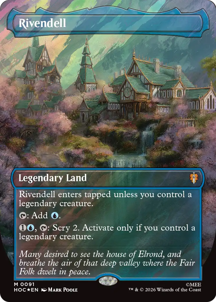 Rivendell (Borderless) (Surge Foil) [The Hobbit: Eternal-Legal] | Impulse Games and Hobbies