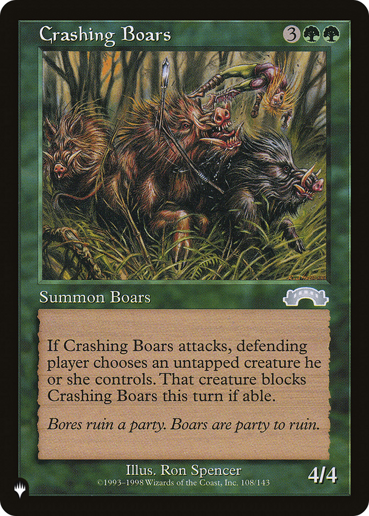 Crashing Boars [The List Reprints] | Impulse Games and Hobbies