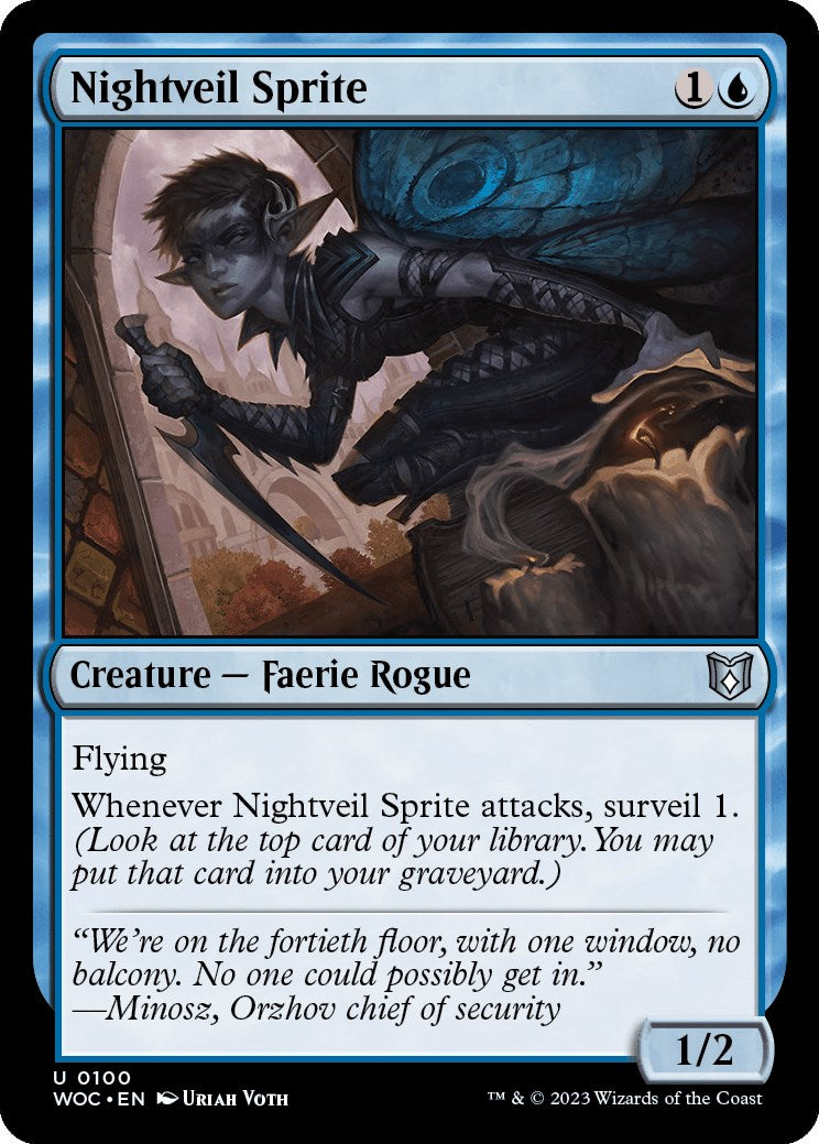 Nightveil Sprite [Wilds of Eldraine Commander] | Impulse Games and Hobbies