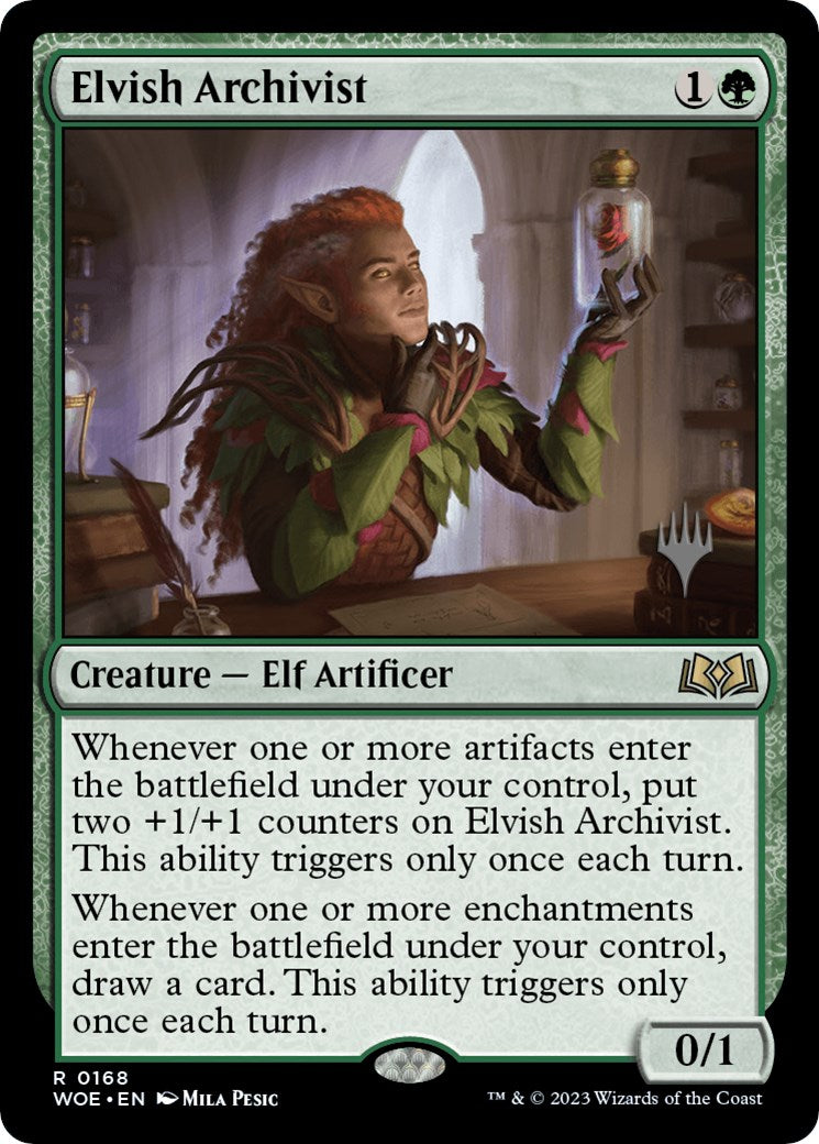 Elvish Archivist (Promo Pack) [Wilds of Eldraine Promos] | Impulse Games and Hobbies