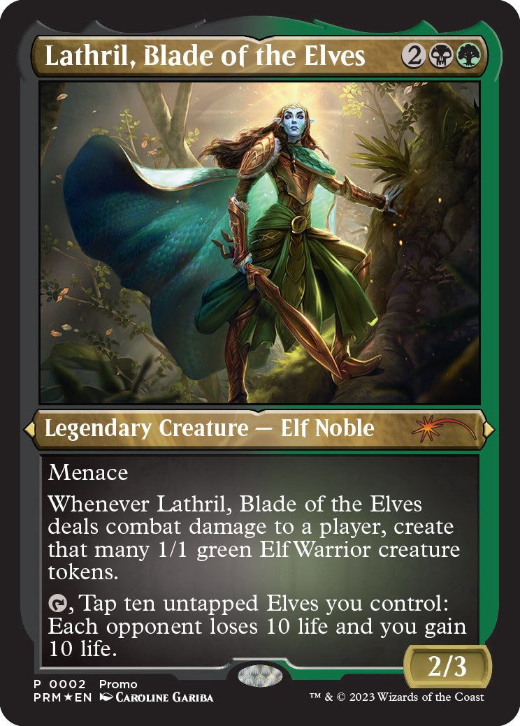 Lathril, Blade of the Elves (Foil Etched) [Media Promos] | Impulse Games and Hobbies