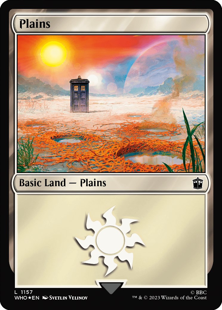 Plains (1157) (Surge Foil) [Doctor Who] | Impulse Games and Hobbies