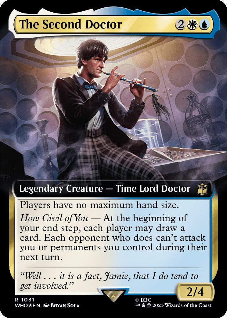 The Second Doctor (Extended Art) (Surge Foil) [Doctor Who] | Impulse Games and Hobbies