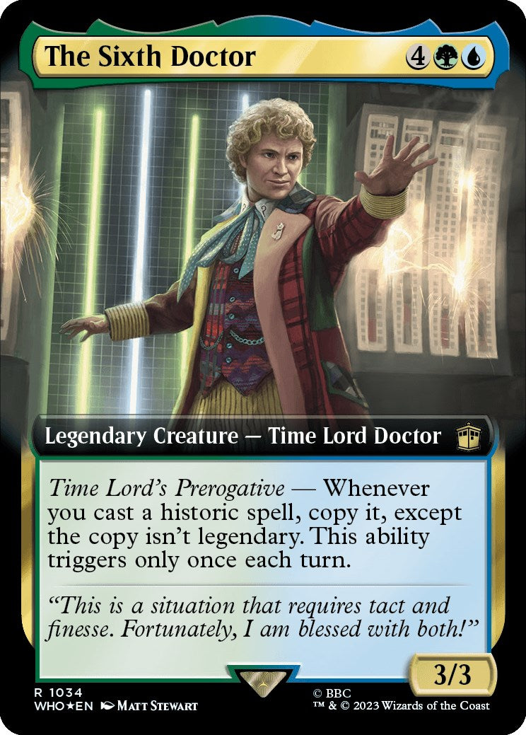 The Sixth Doctor (Extended Art) (Surge Foil) [Doctor Who] | Impulse Games and Hobbies