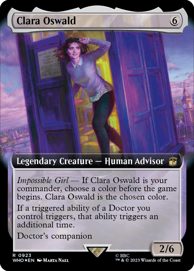 Clara Oswald (Extended Art) (Surge Foil) [Doctor Who] | Impulse Games and Hobbies