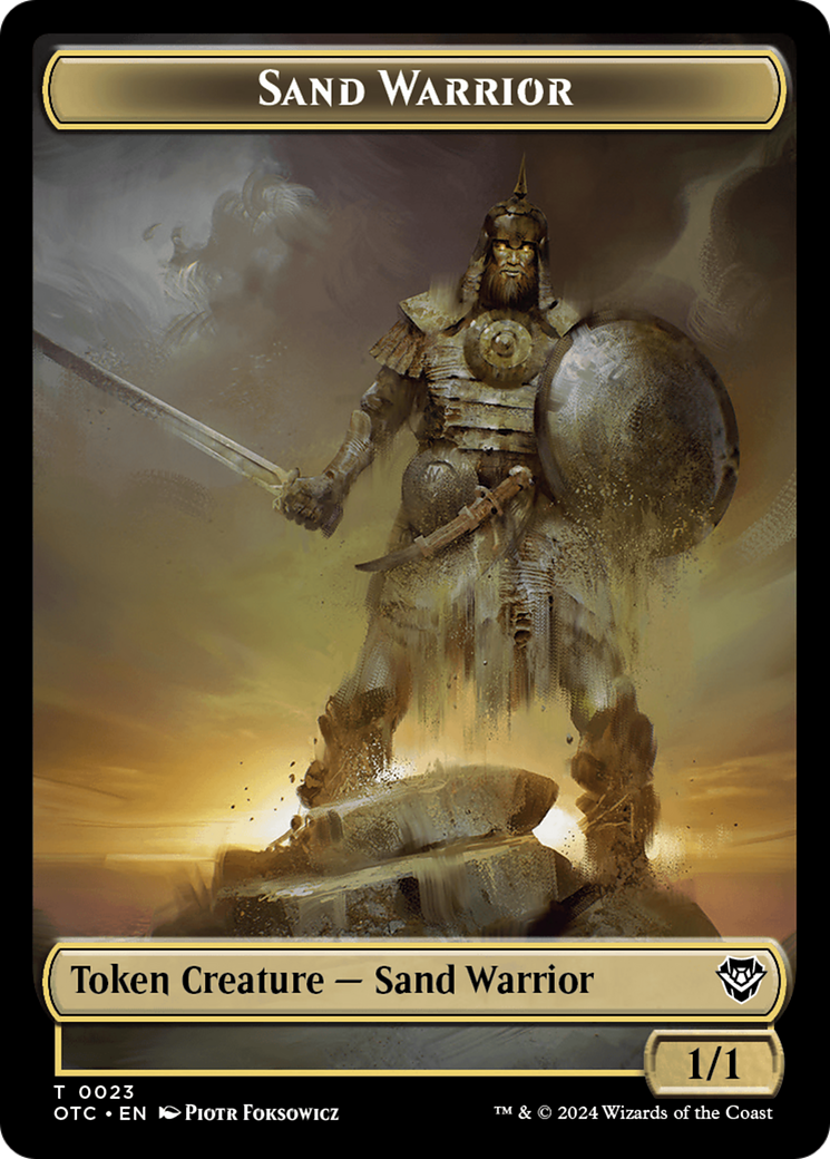Plant // Sand Warrior Double-Sided Token [Outlaws of Thunder Junction Commander Tokens] | Impulse Games and Hobbies