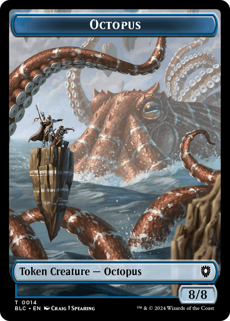 Octopus // Rabbit Double-Sided Token [Bloomburrow Commander Tokens] | Impulse Games and Hobbies