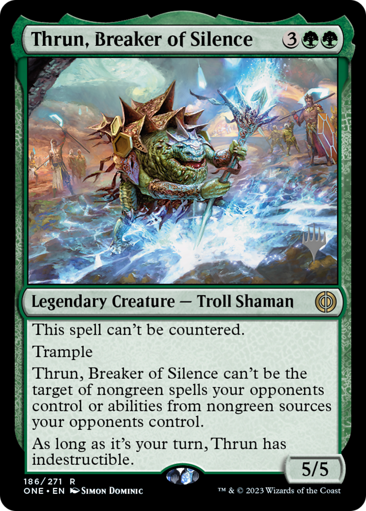 Thrun, Breaker of Silence (Promo Pack) [Phyrexia: All Will Be One Promos] | Impulse Games and Hobbies