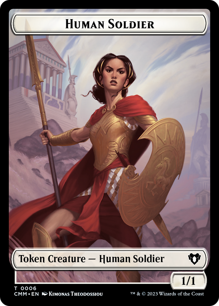 Human Soldier // Elemental (0025) Double-Sided Token [Commander Masters Tokens] | Impulse Games and Hobbies