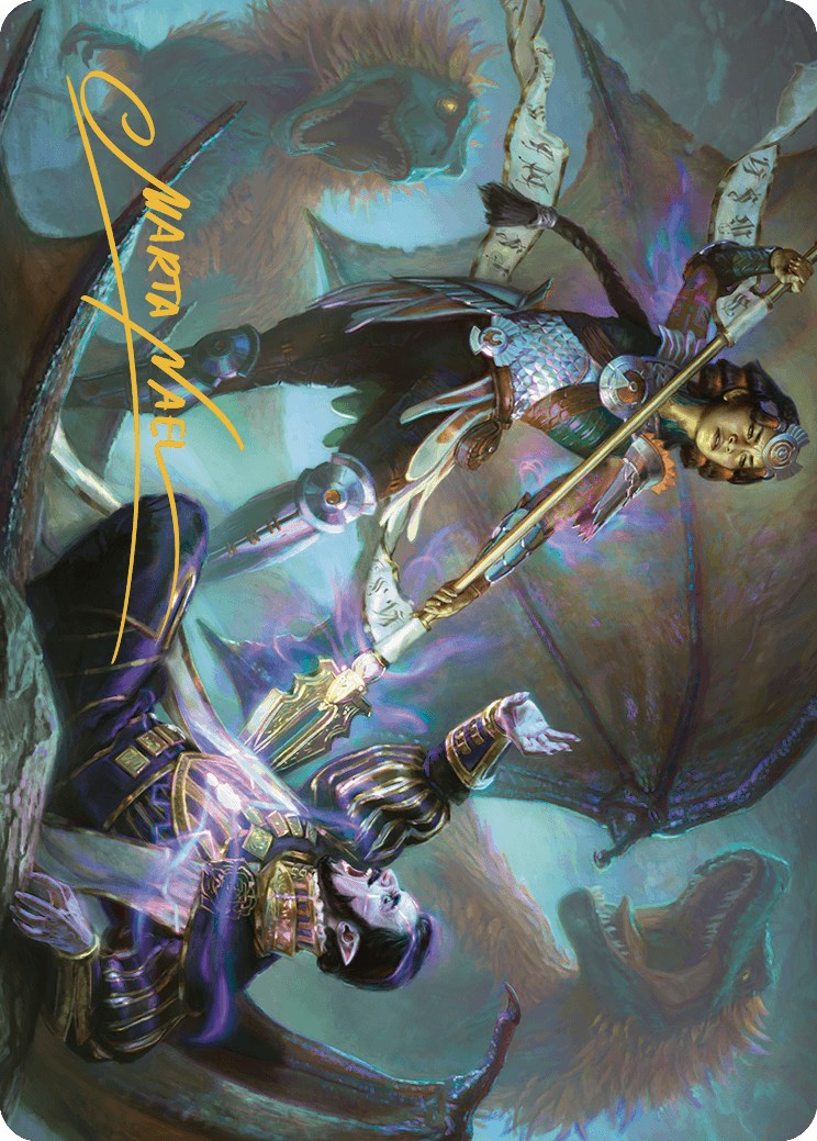 Huatli's Final Strike Art Card (Gold-Stamped Signature) [The Lost Caverns of Ixalan Art Series] | Impulse Games and Hobbies