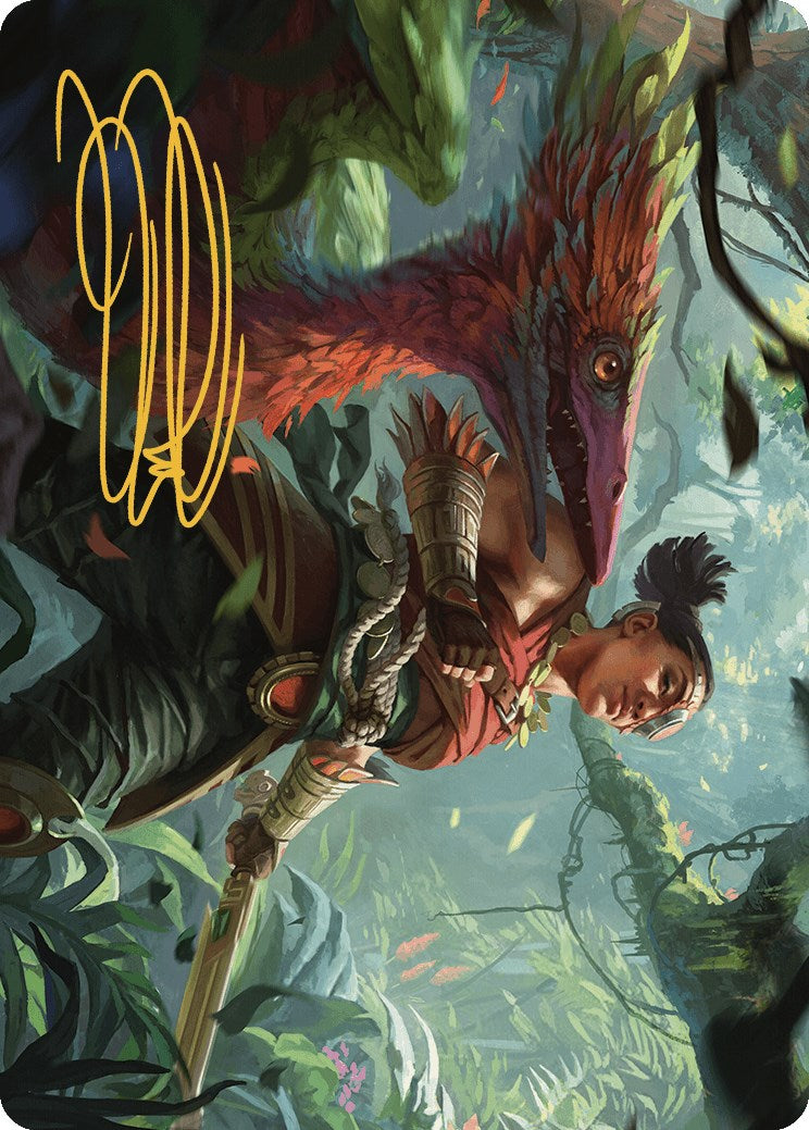 Wayta, Trainer Prodigy Art Card (Gold-Stamped Signature) [The Lost Caverns of Ixalan Art Series] | Impulse Games and Hobbies