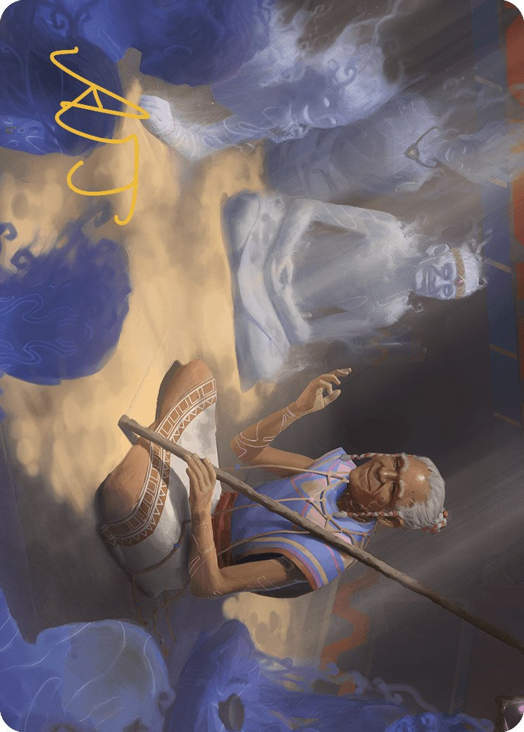 Ancestral Reminiscence Art Card (Gold-Stamped Signature) [The Lost Caverns of Ixalan Art Series] | Impulse Games and Hobbies