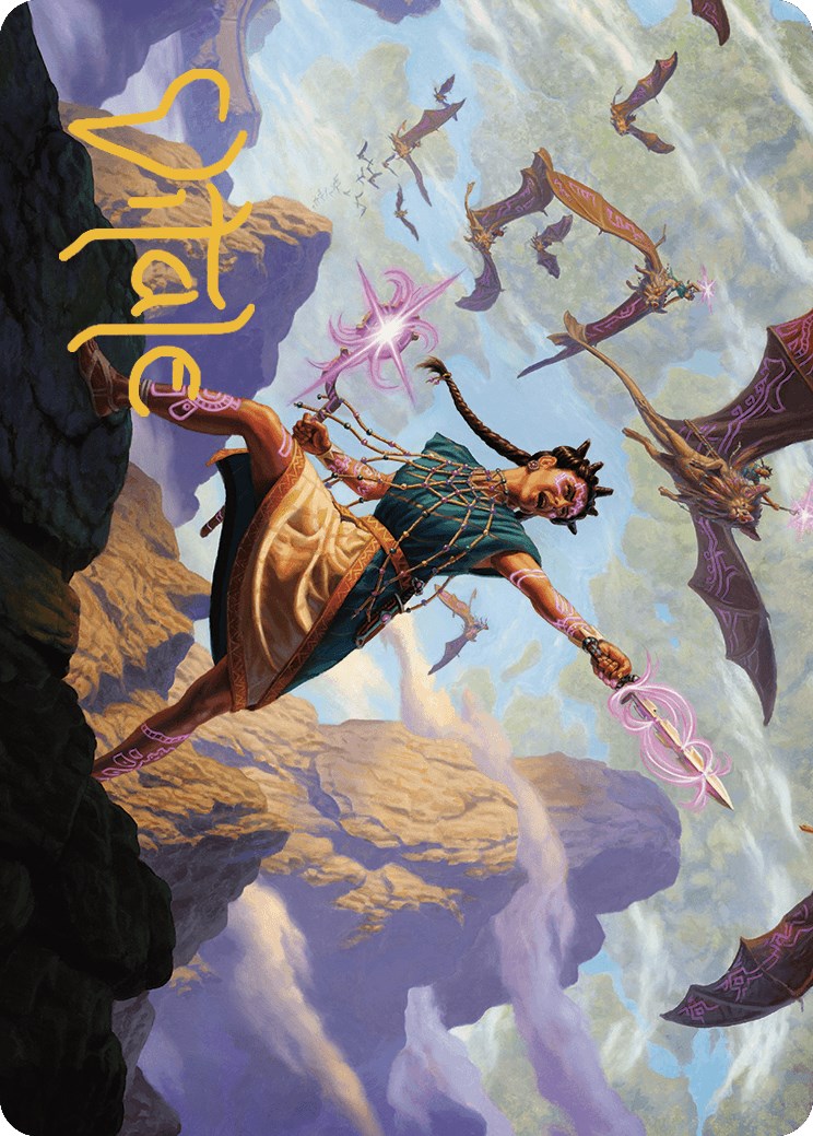 Warden of the Inner Sky Art Card (Gold-Stamped Signature) [The Lost Caverns of Ixalan Art Series] | Impulse Games and Hobbies