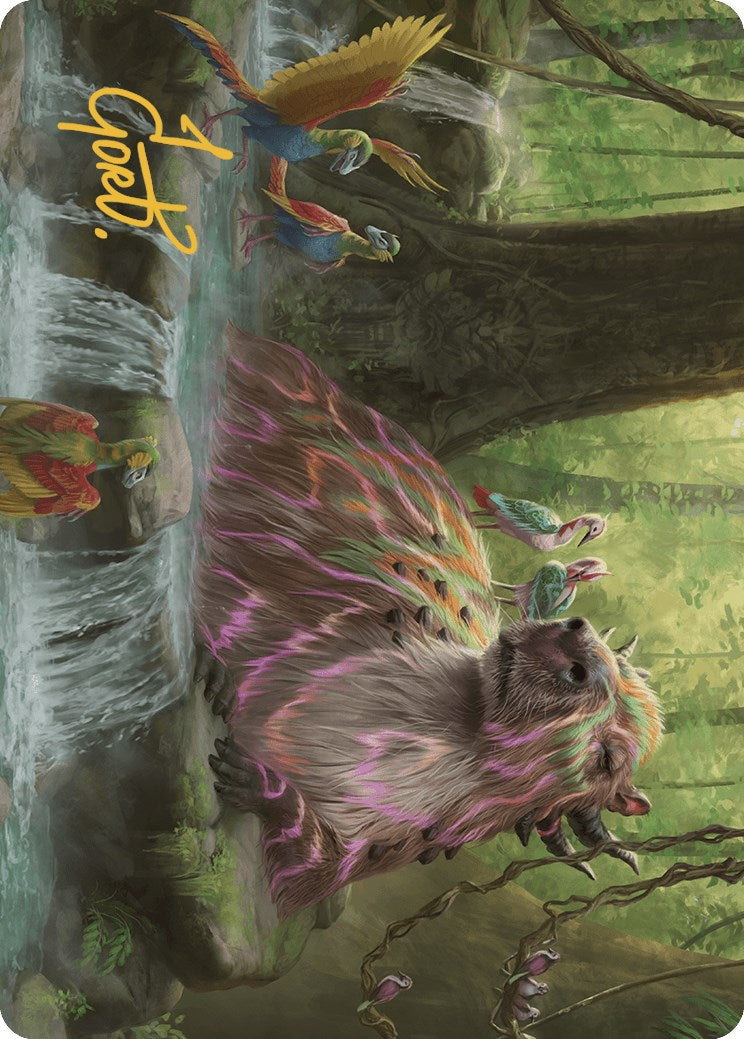 Basking Capybara Art Card (Gold-Stamped Signature) [The Lost Caverns of Ixalan Art Series] | Impulse Games and Hobbies