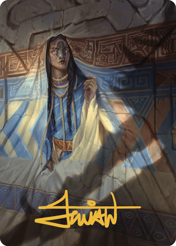 Whispersilk Cloak Art Card (Gold-Stamped Signature) [The Lost Caverns of Ixalan Art Series] | Impulse Games and Hobbies