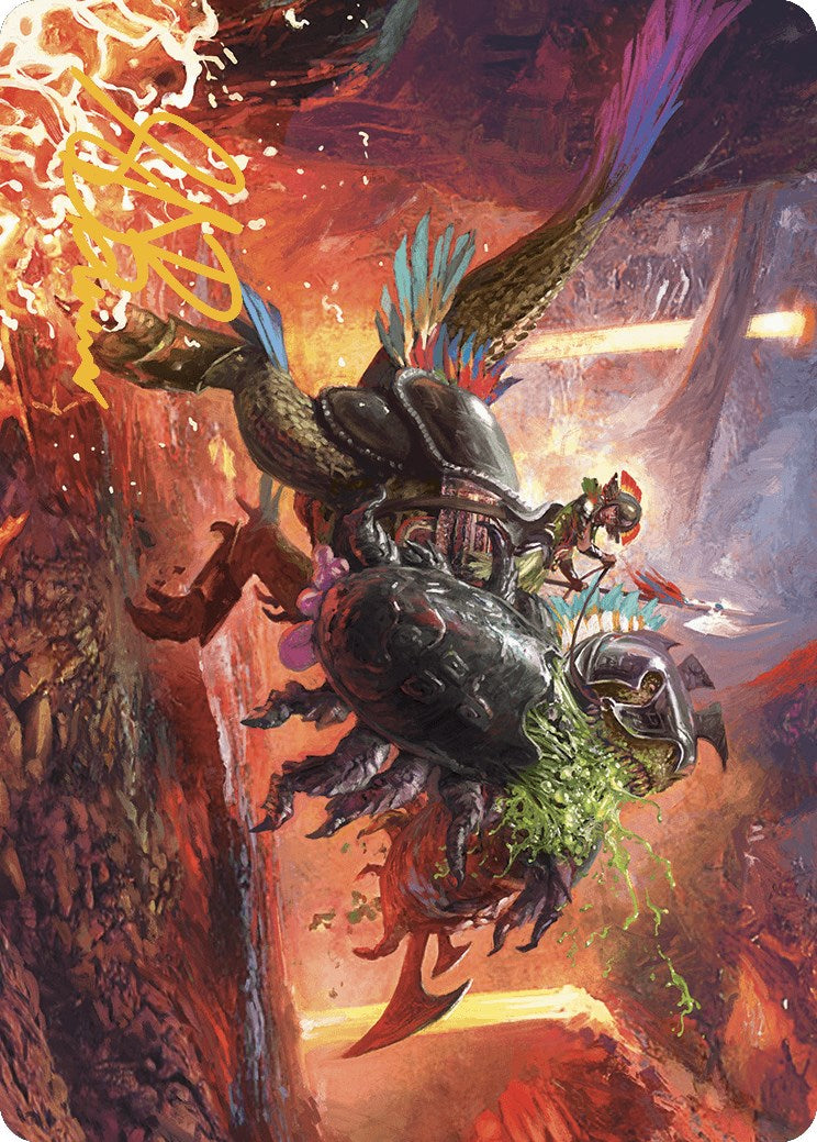 Triumphant Chomp Art Card (Gold-Stamped Signature) [The Lost Caverns of Ixalan Art Series] | Impulse Games and Hobbies