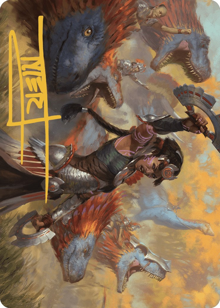 Huatli, Poet of Unity Art Card (Gold-Stamped Signature) [The Lost Caverns of Ixalan Art Series] | Impulse Games and Hobbies