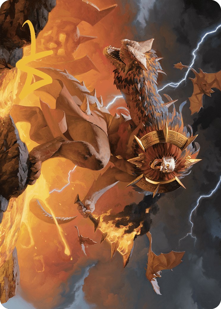 Ojer Axonil, Deepest Might Art Card (Gold-Stamped Signature) [The Lost Caverns of Ixalan Art Series] | Impulse Games and Hobbies