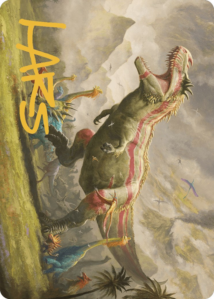 Ghalta, Stampede Tyrant Art Card (Gold-Stamped Signature) [The Lost Caverns of Ixalan Art Series] | Impulse Games and Hobbies