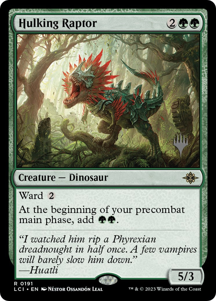 Hulking Raptor (Promo Pack) [The Lost Caverns of Ixalan Promos] | Impulse Games and Hobbies