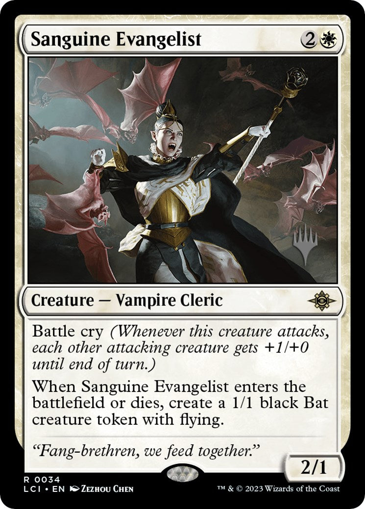 Sanguine Evangelist (Promo Pack) [The Lost Caverns of Ixalan Promos] | Impulse Games and Hobbies