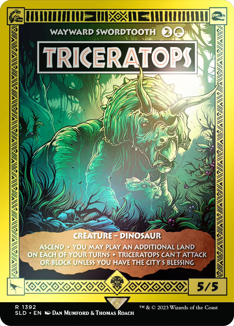 Triceratops - Wayward Swordtooth (Rainbow Foil) [Secret Lair Drop Series] | Impulse Games and Hobbies