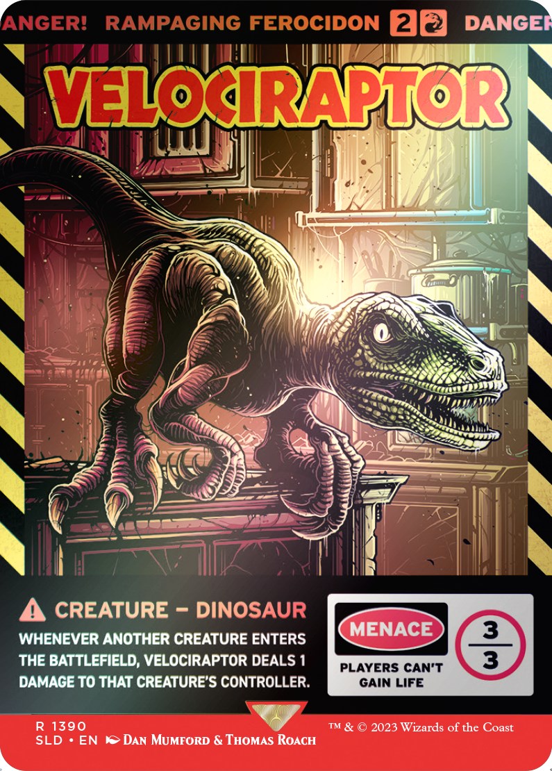 Velociraptor - Rampaging Ferocidon (Rainbow Foil) [Secret Lair Drop Series] | Impulse Games and Hobbies