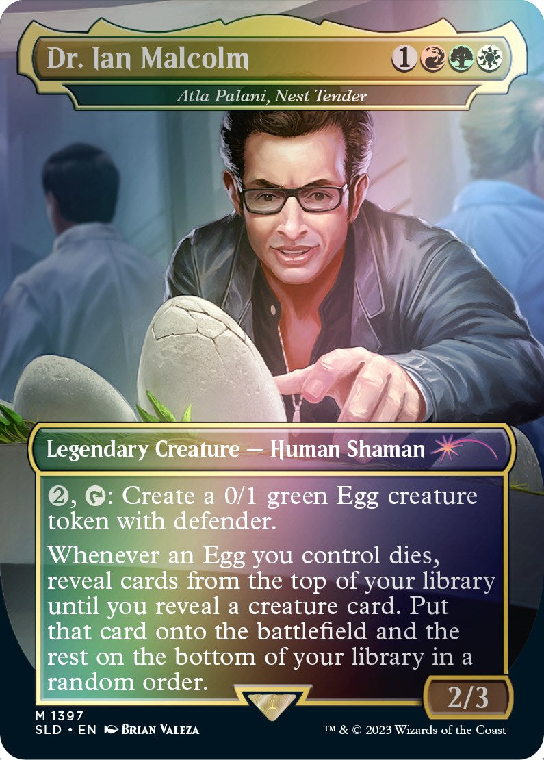 Dr. Ian Malcolm - Atla Palani, Nest Tender (Rainbow Foil) [Secret Lair Drop Series] | Impulse Games and Hobbies