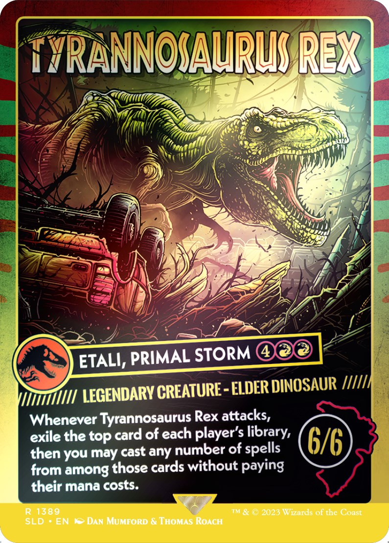 Tyrannosaurus Rex - Etali, Primal Storm (Rainbow Foil) [Secret Lair Drop Series] | Impulse Games and Hobbies