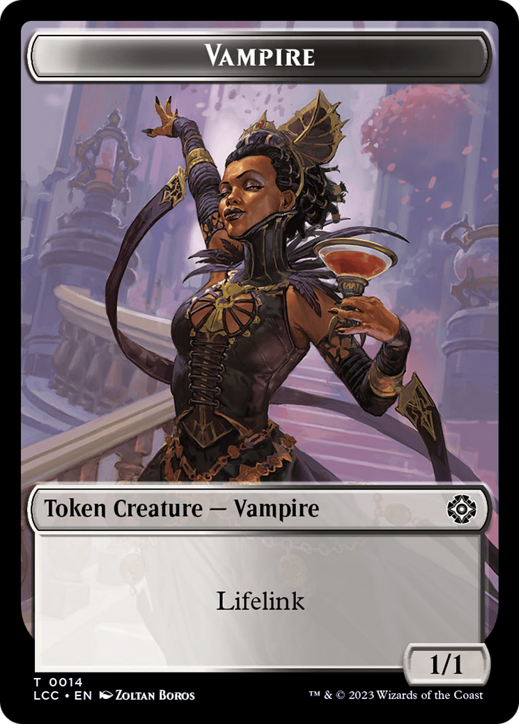 Vampire (0014) // Vampire Demon Double-Sided Token [The Lost Caverns of Ixalan Commander Tokens] | Impulse Games and Hobbies