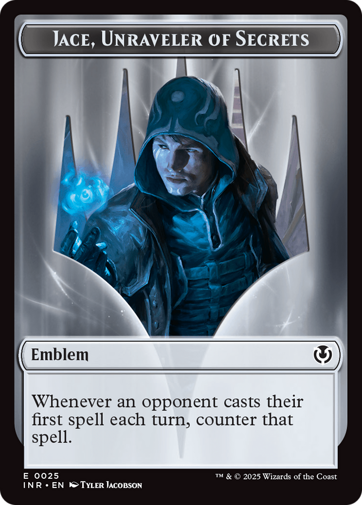 Human Wizard // Emblem - Jace, Unraveler of Secrets Double-Sided Token [Innistrad Remastered Tokens] | Impulse Games and Hobbies
