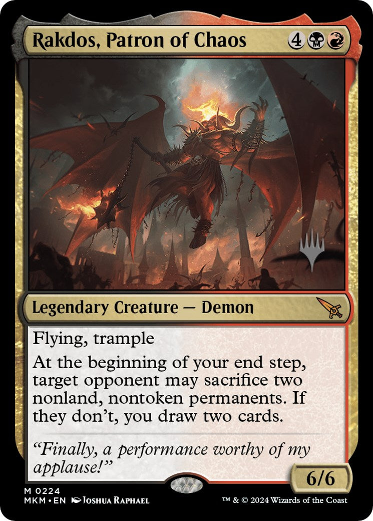 Rakdos, Patron of Chaos (Promo Pack) [Murders at Karlov Manor Promos] | Impulse Games and Hobbies