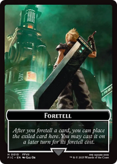 Foretell // Treasure Double-Sided Token [FINAL FANTASY Commander Tokens] | Impulse Games and Hobbies