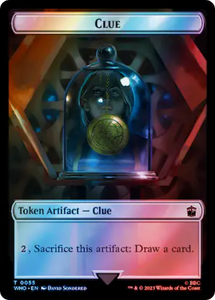 Alien Angel // Clue (0055) Double-Sided Token (Surge Foil) [Doctor Who Tokens] | Impulse Games and Hobbies