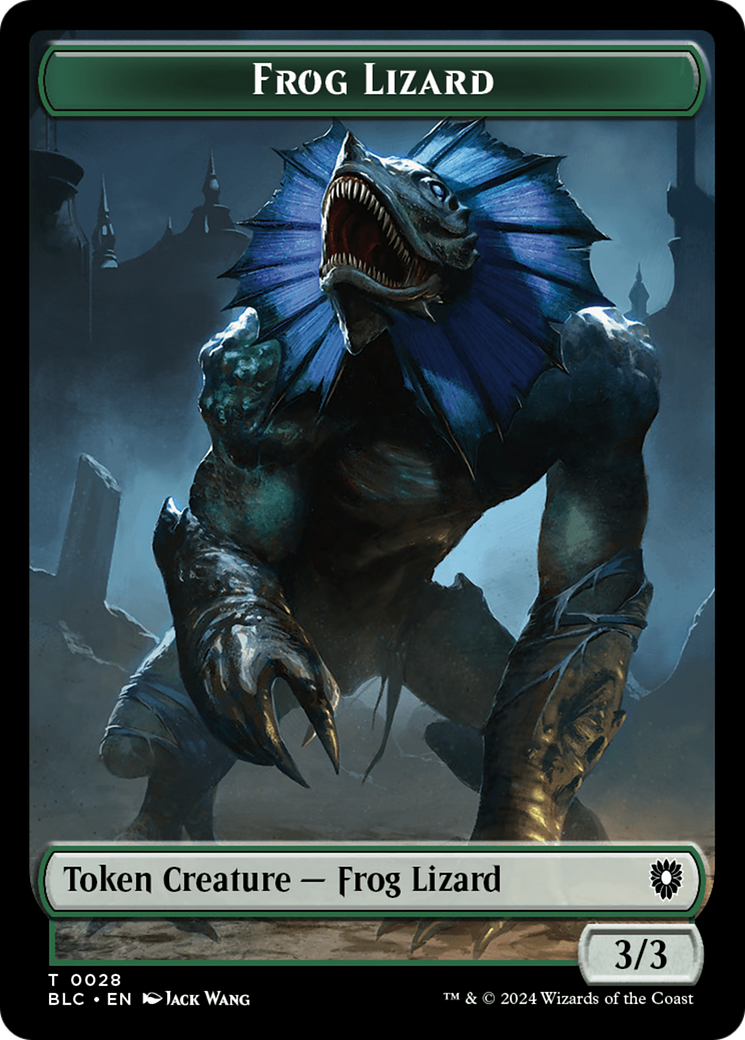 Storm Crow // Frog Lizard Double-Sided Token [Bloomburrow Commander Tokens] | Impulse Games and Hobbies