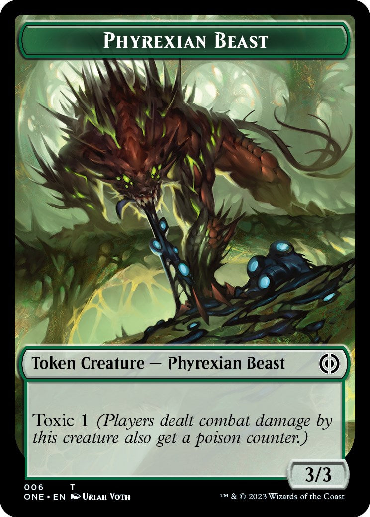 Phyrexian Mite (012) // Phyrexian Beast Double-Sided Token [Phyrexia: All Will Be One Tokens] | Impulse Games and Hobbies