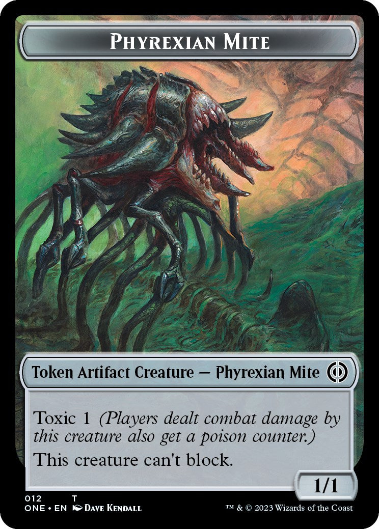 Phyrexian Mite (012) // Phyrexian Beast Double-Sided Token [Phyrexia: All Will Be One Tokens] | Impulse Games and Hobbies