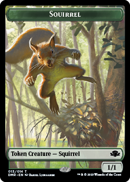 Zombie // Squirrel Double-Sided Token [Dominaria Remastered Tokens] | Impulse Games and Hobbies