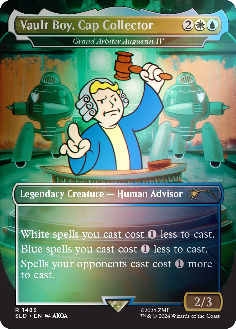 Vault Boy, Cap Collector - Grand Arbiter Augustin IV (Rainbow Foil) [Secret Lair Drop Series] | Impulse Games and Hobbies